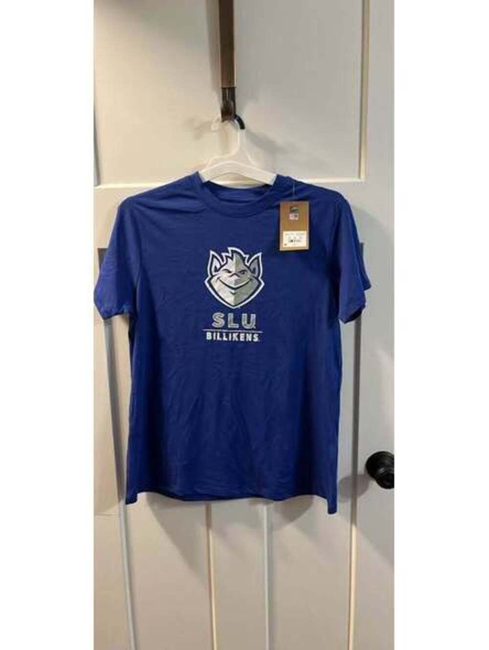 bright blue Saint Louis University Billikens graphic T-shirt women’s size large